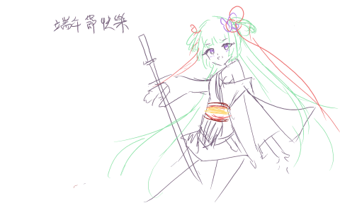 绿色头发，一把石头中折断的剑 by 開源lib（ 2026/6/27